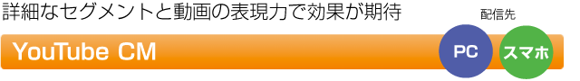 詳細なセグメントと動画の表現力で効果が期待　YouTube CM